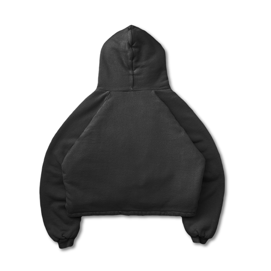 DOUBLE LAYERED PUFFY HOODIE - VWOOLLO