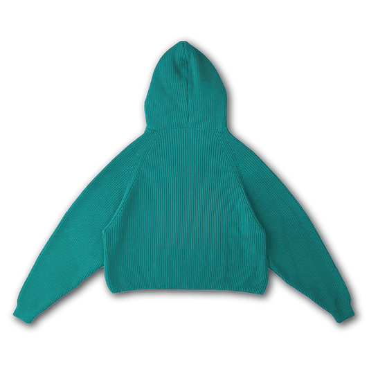 KNIT ZIP-UP HOODIE - vwoollo