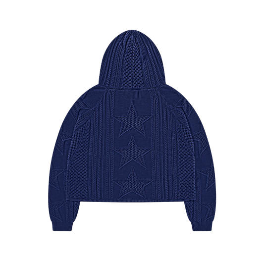 STELLAR KNIT HOODIE - vwoollo