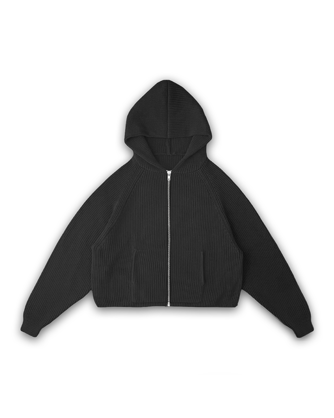 KNIT ZIP-UP HOODIE - vwoollo
