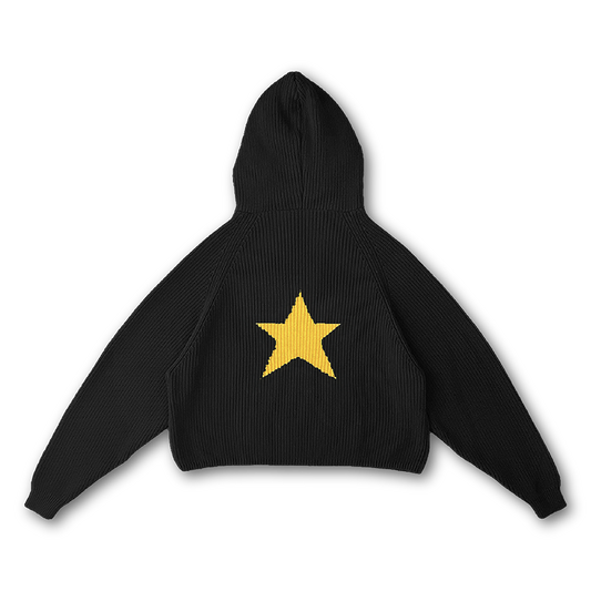 STAR KNIT HOODIE - vwoollo