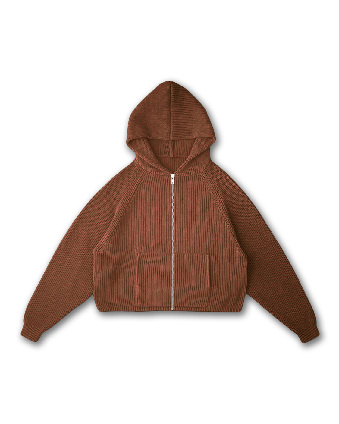 KNIT ZIP-UP HOODIE - vwoollo