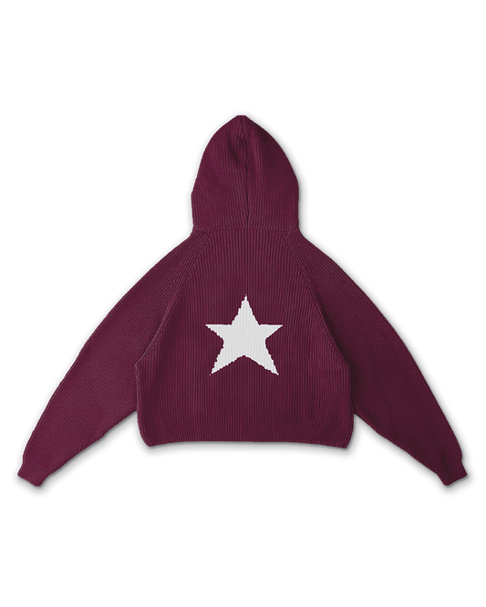 STAR KNIT HOODIE