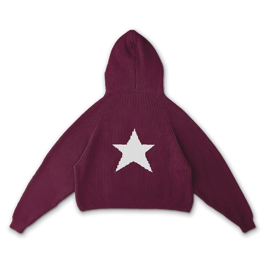 STAR KNIT HOODIE - vwoollo