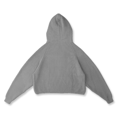 KNIT ZIP UP HOODIE - vwoollo