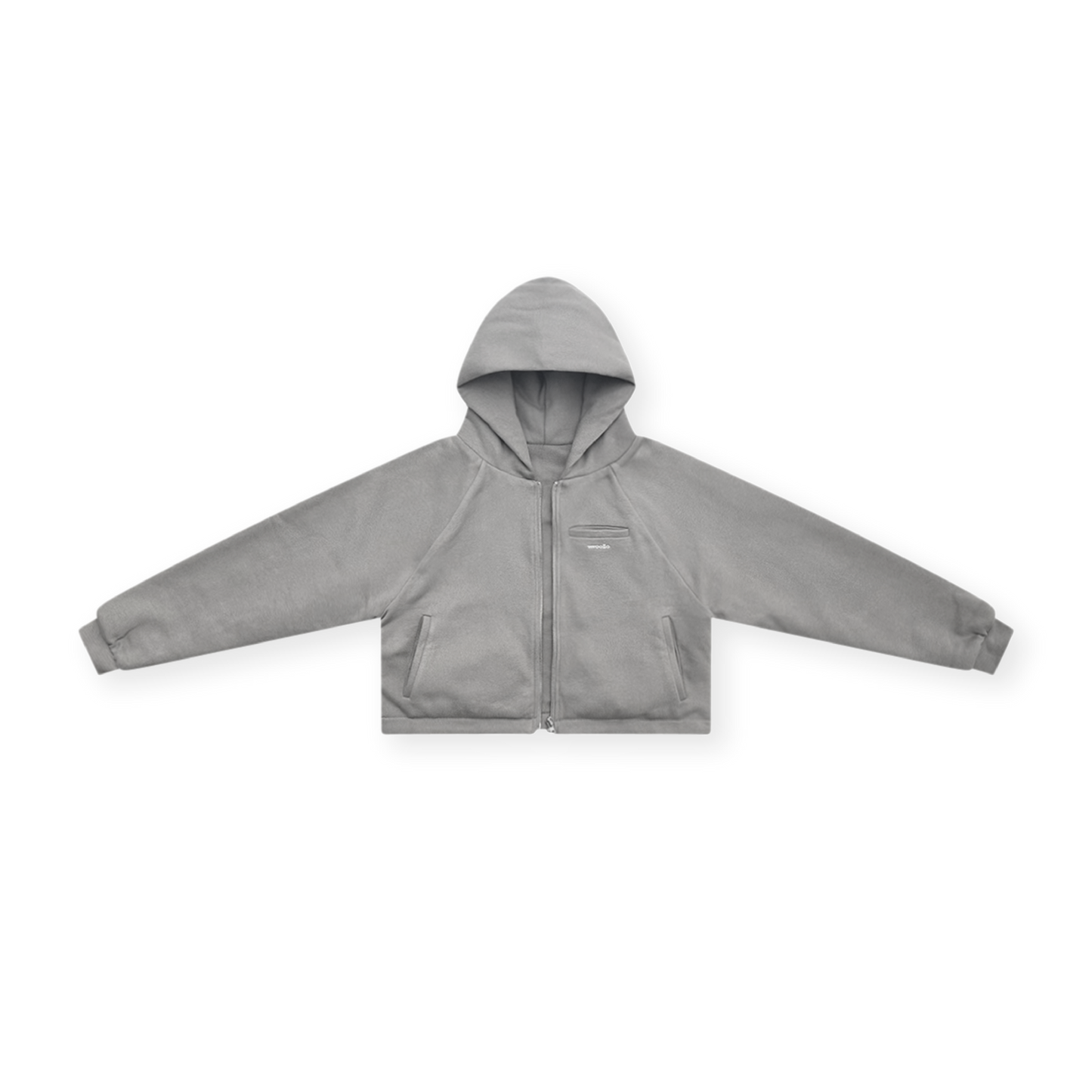 FULL ZIP COTTON HOODIE - vwoollo