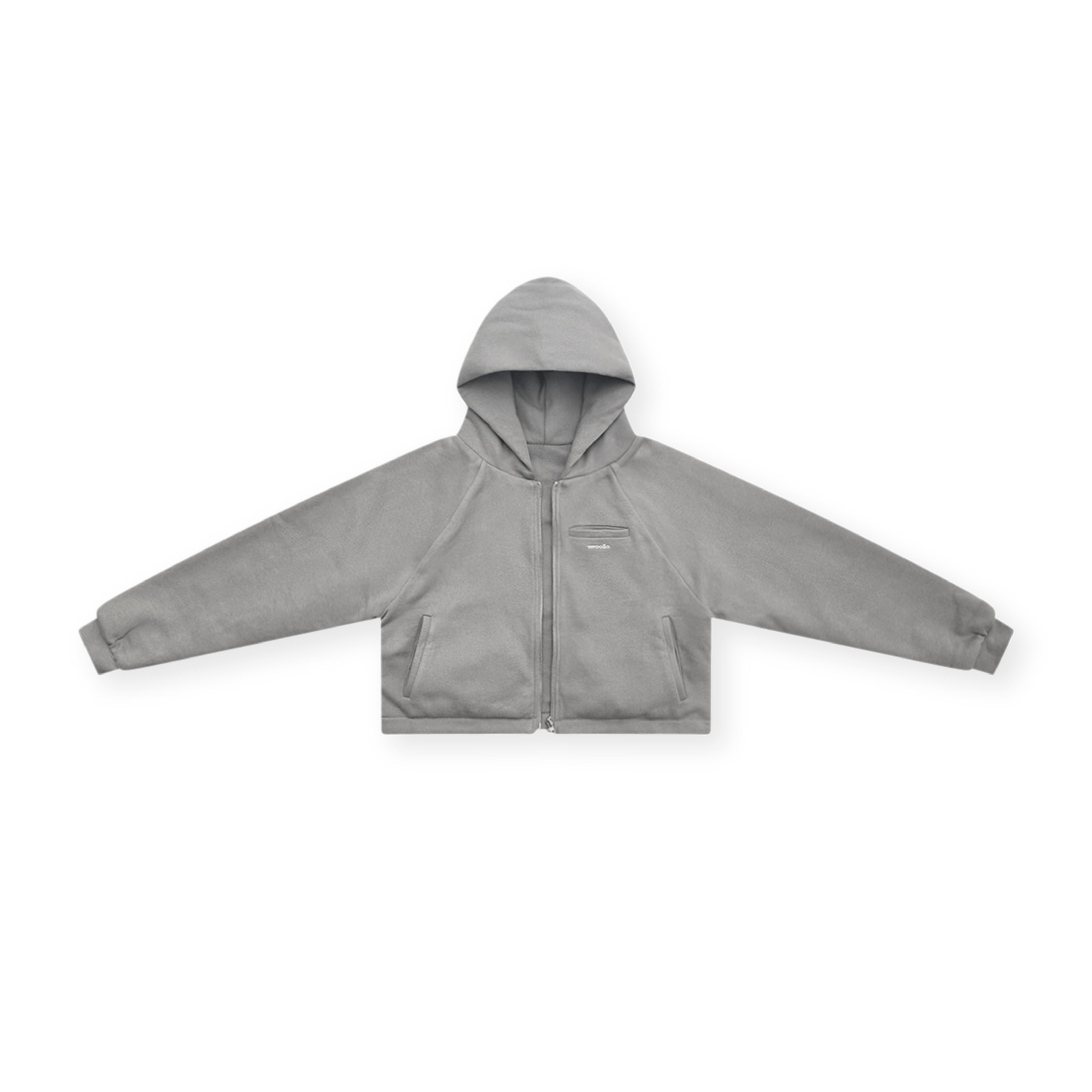 FULL ZIP COTTON HOODIE - vwoollo