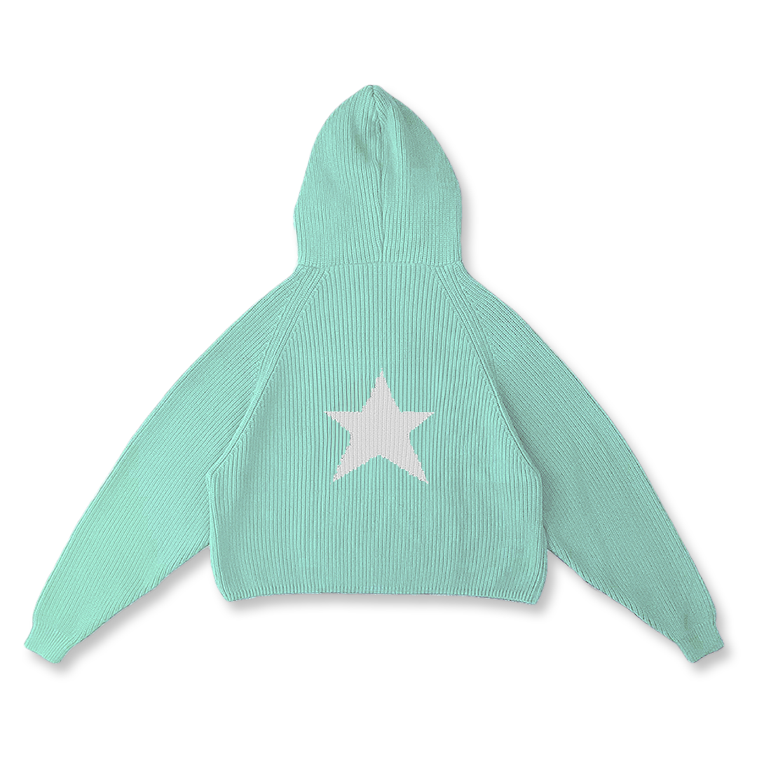 STAR KNIT HOODIE - vwoollo