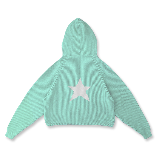 STAR KNIT HOODIE - vwoollo