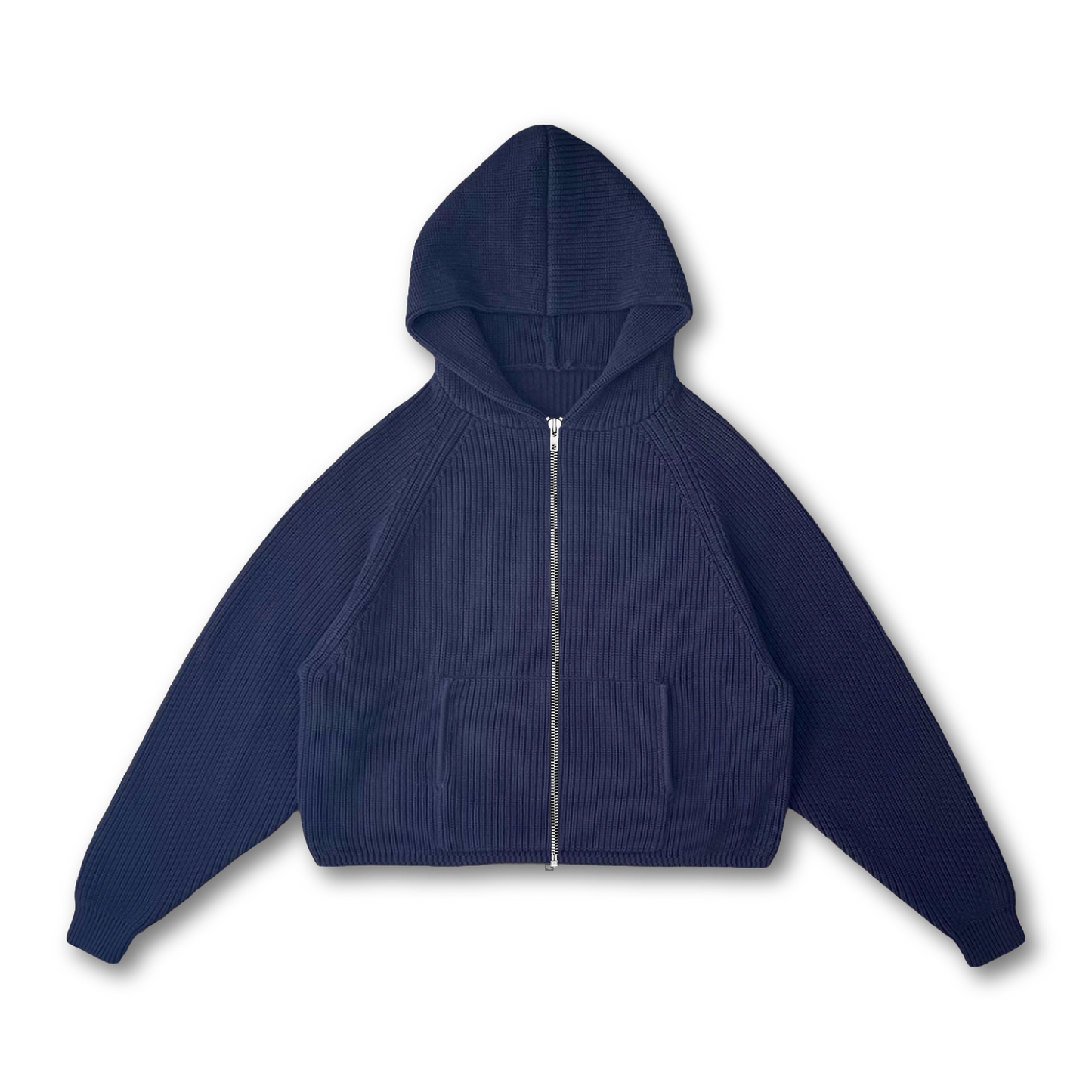 STAR KNIT ZIP-UP HOODIE - vwoollo