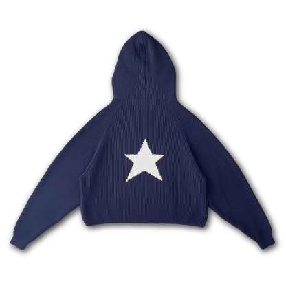 STAR KNIT HOODIE - vwoollo