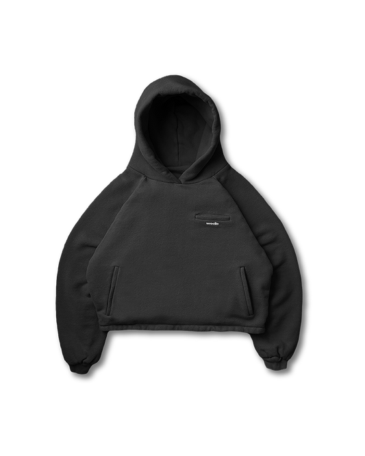 DOUBLE LAYERED PUFFY HOODIE - vwoollo