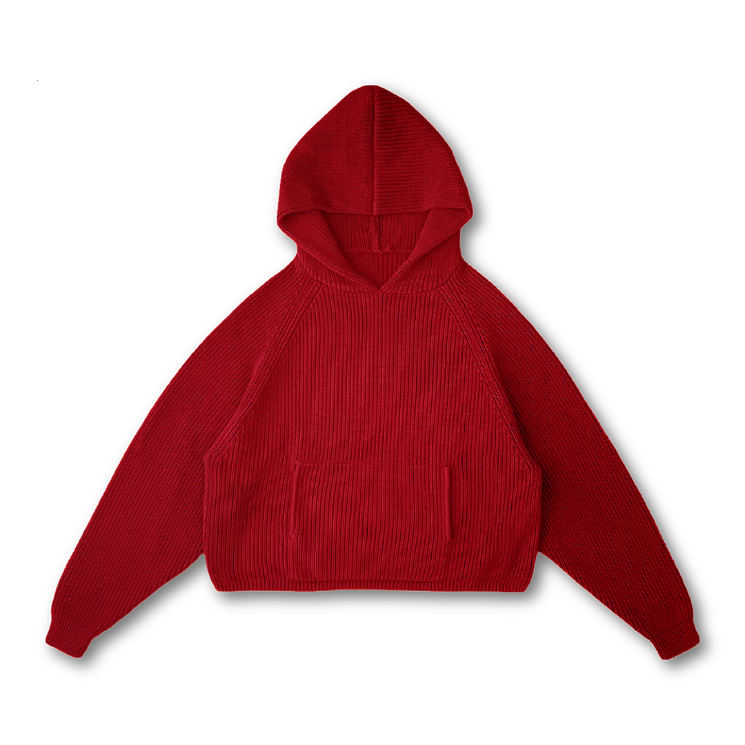 KNIT HOODIE