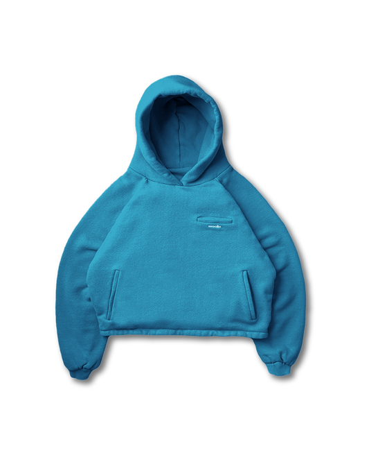 DOUBLE LAYERED PUFFY HOODIE - vwoollo